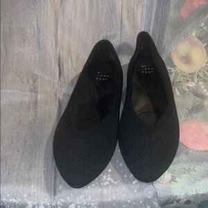 a new day Black Knit Slip-On Flats - Women's preowner